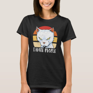 T-shirt Je déteste les gens Je n'aime pas les gens Doigt d