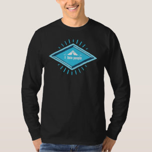 T-shirt Je Déteste Les Gens, Le Camping, Le Plaisir,