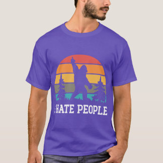T-shirt Je déteste les gens Sasquatch