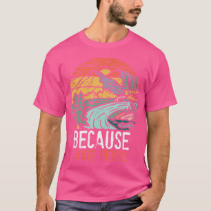T-shirt Je Déteste Les Gens Vintage Randonnée Extérieur Ca