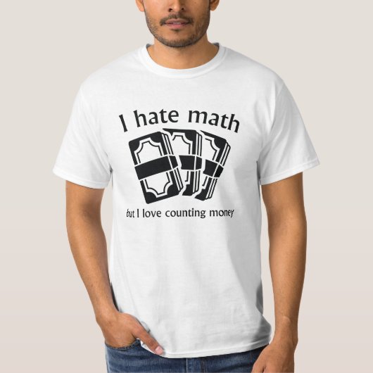 T-shirt Je déteste les maths (Devant)