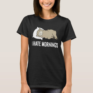 T-shirt Je déteste les matins qui dorment Alpaca Alpaca Pa