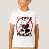T-shirt Je déteste les pandas (Devant)