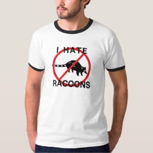 T-shirt Je déteste les ratons laveurs