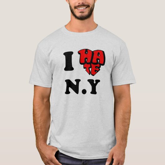 T-shirt je déteste les types ny (Devant)