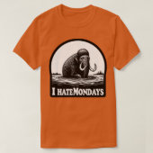 T-shirt Je déteste lundi Mammoth dans Tar Pit (Design devant)