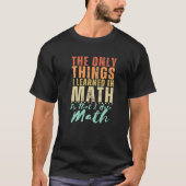 T-shirt Je Déteste Math Drôle Citation Math Dit Math Plais (Devant)