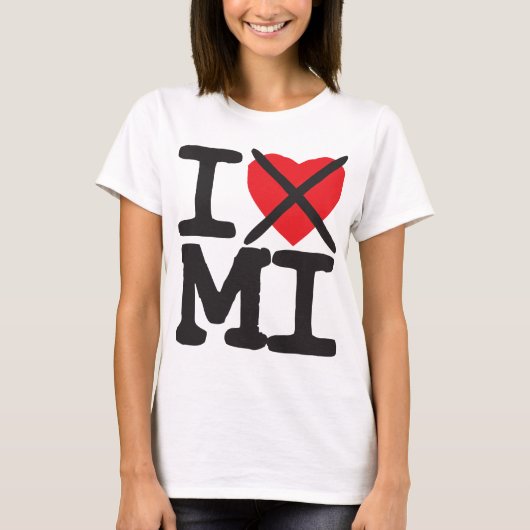 T-shirt Je déteste MI - Michigan (Devant)