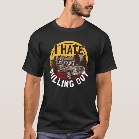 T-shirt Je Déteste Sortir, Camping (Devant)