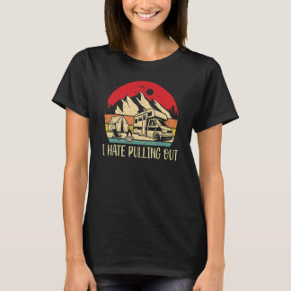 T-shirt Je déteste sortir Camping Retro Travel Trailer