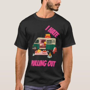 T-shirt Je Déteste Sortir Camping Sarcastique
