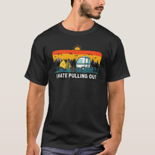 T-shirt Je déteste sortir la Rétro Camping Vintage Caravan