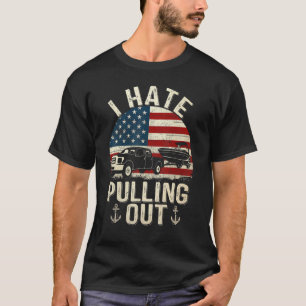 T-shirt Je Déteste Sortir Rétro Bateau Bateau Capitaine Dr