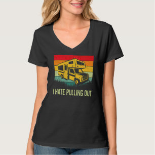 T-shirt Je déteste sortir Rv Camping Funny 5th Wheel Camp