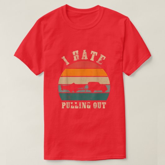 T-shirt Je déteste sortir Sunset Funny Boating  (Design devant)
