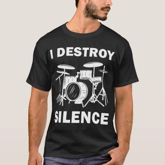T-shirt Je détruit le silence (Devant)