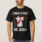 T-shirt je devrais sortir pour jésus noël (Devant)