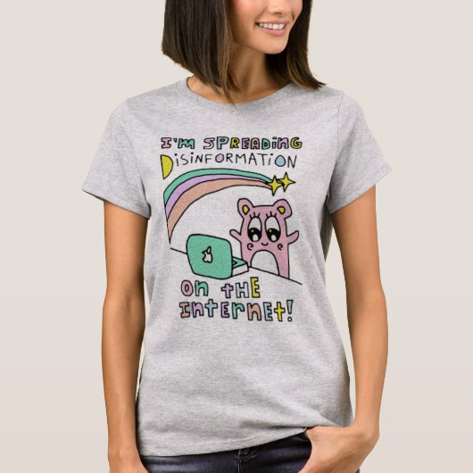 T-shirt Je diffuse la désinformation sur Internet (Devant)