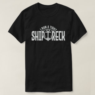 T-shirt Je dirige un naufrage serré Citation drôle de mama