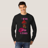 T-shirt Je Donne Gratuitement Baisers Chocolat Lab Labrado (Devant entier)