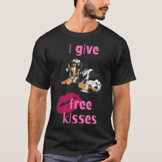 T-shirt Je Donne Gratuitement Baisers Dachshund