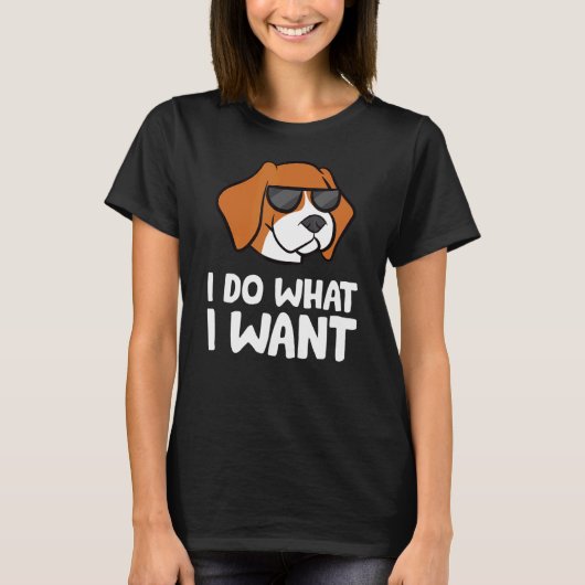 T-shirt Je Fais Ce Que Je Veux Aimer Chiens Beagles (Devant)