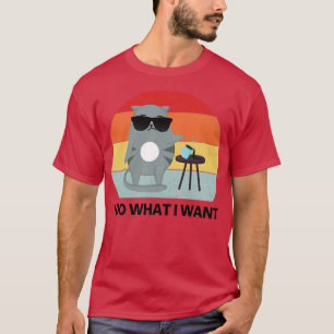 T-shirt Je Fais Ce Que Je Veux Amoureux des chats Crazy Ca