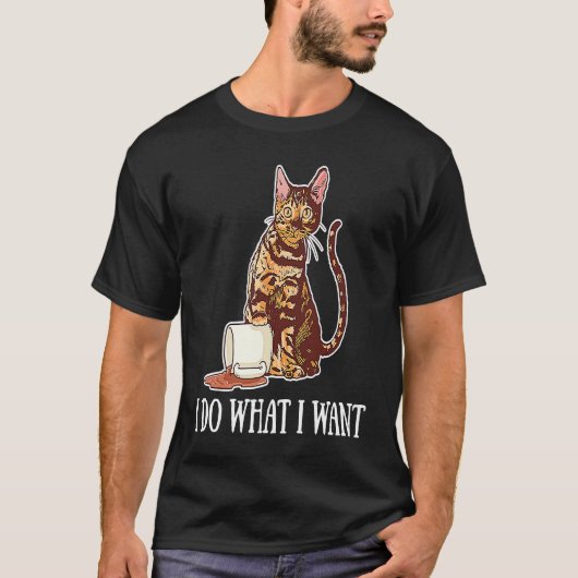 T-shirt Je Fais Ce Que Je Veux Chat 1 (Devant)