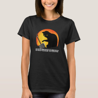 T-shirt Je Fais Ce Que Je Veux Chat Amoureux Thor Marteau