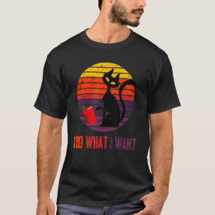 T-shirt Je Fais Ce Que Je Veux Chat Café Chat Noir Tasse R
