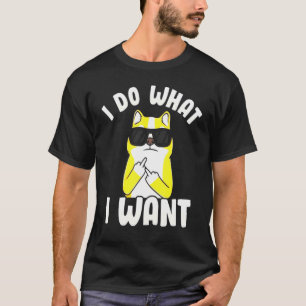 T-shirt Je Fais Ce Que Je Veux Chat Café Chat Noir Tasse R