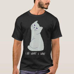 T-shirt Je Fais Ce Que Je Veux Chat Café Chat Noir Tasse R