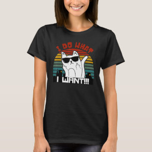T-shirt Je Fais Ce Que Je Veux Chat Café Chat Noir Tasse R