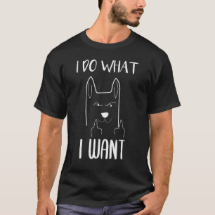T-shirt Je fais ce que je veux Chat Café Chat noir Tasse r