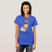 T-shirt Je fais ce que je veux - Chat drôle dans les lunet (Devant entier)