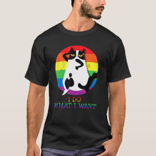 T-shirt Je Fais Ce Que Je Veux Chat Gay pride Boire Bière