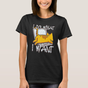 T-shirt Je Fais Ce Que Je Veux Drôle Chat Sur Ordinateur P