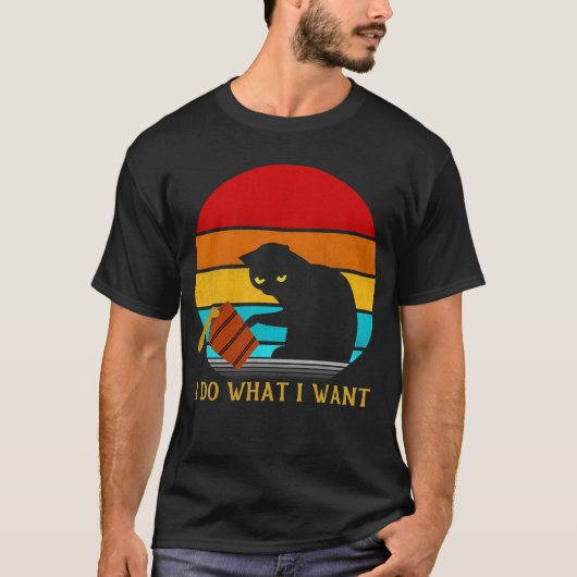 T-shirt je fais ce que je veux du chat (Devant)