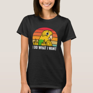 T-shirt Je Fais Ce Que Je Veux Parrot I Yellow Budgie Budg