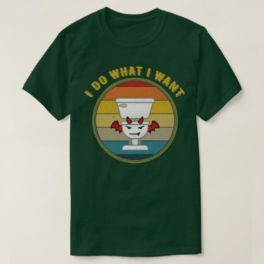 T-shirt Je Fais Ce Que Je Veux Que Devil Soit Distressé (Design devant)