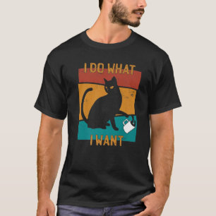 T-shirt Je Fais Ce Que Je Veux Vintage Amoureux des chats