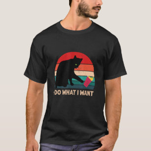 T-shirt Je Fais Ce Que Je Veux Vintage Black Cat Red Cup F