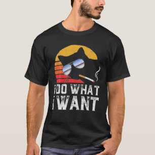 T-shirt Je Fais Ce Que Veut Cool Drôle Chat