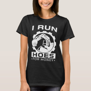 T-shirt Je fais courir des putes pour de l'argent Blague p