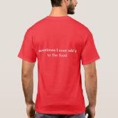 T-shirt Je fais cuire avec du vin (Dos)