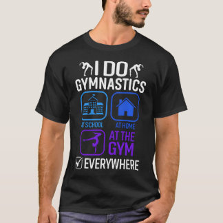 T-shirt Je fais de la gymnastique partout ns