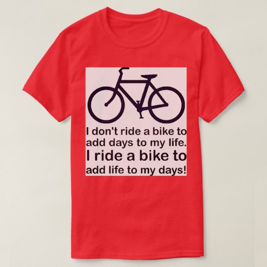T-shirt Je fais du vélo (Design devant)