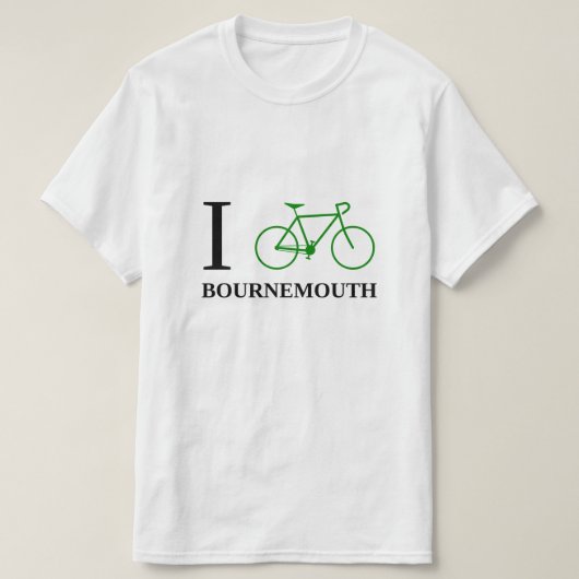 T-shirt Je fais du vélo BOURNEMOUTH (l'icône verte de (Design devant)