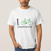 T-shirt Je fais du vélo BOURNEMOUTH (l'icône verte de (Devant)