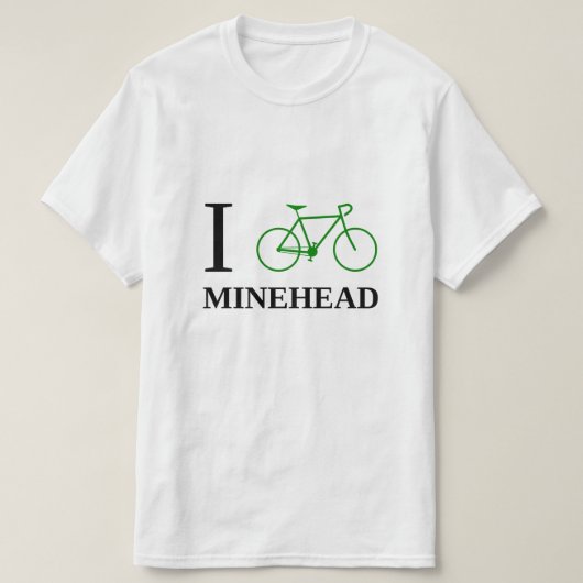 T-shirt Je fais du vélo MINEHEAD (l'icône verte de (Design devant)